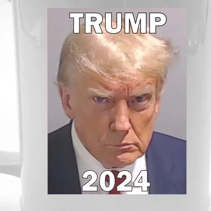 Trump 2024 Mugshot Front & Back Beer Stein