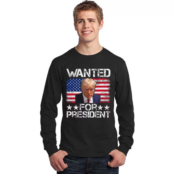 Trump 2024 Mugshot President Legend Tall Long Sleeve T-Shirt