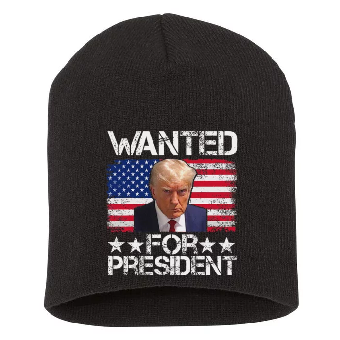 Trump 2024 Mugshot President Legend Short Acrylic Beanie