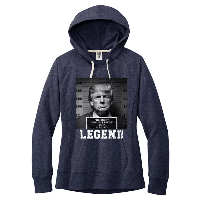 Trump 2024 Mugshot President Legend Women's Fleece Hoodie