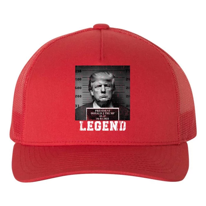 Trump 2024 Mugshot President Legend Yupoong Adult 5-Panel Trucker Hat