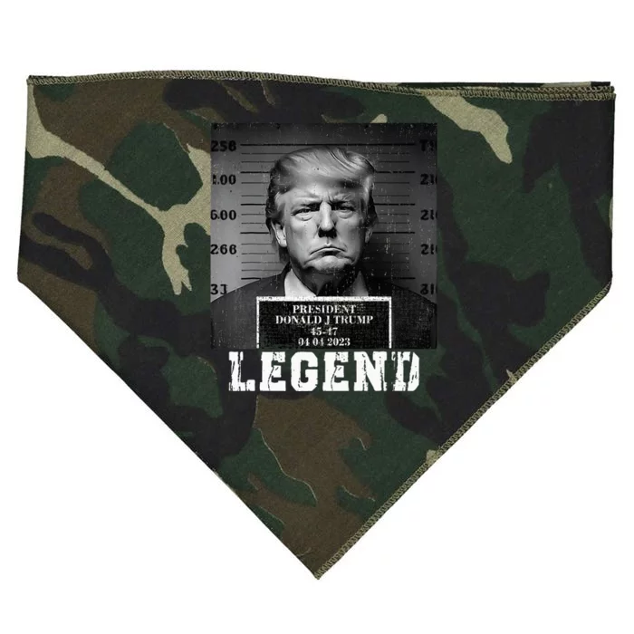 Trump 2024 Mugshot President Legend USA-Made Doggie Bandana