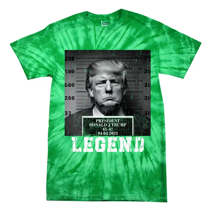 Trump 2024 Mugshot President Legend Tie-Dye T-Shirt