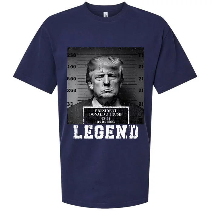 Trump 2024 Mugshot President Legend Sueded Cloud Jersey T-Shirt