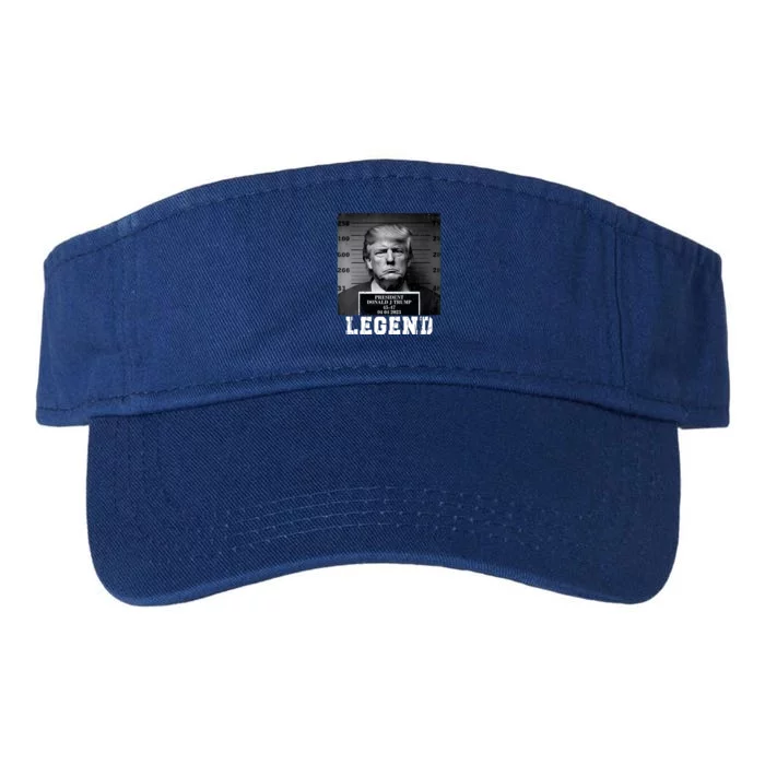 Trump 2024 Mugshot President Legend Valucap Bio-Washed Visor