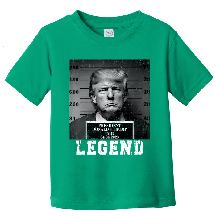 Trump 2024 Mugshot President Legend Toddler T-Shirt