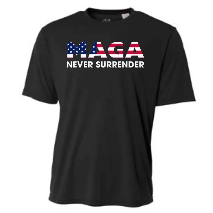 Trump 2024 Maga Never Surrender Cooling Performance Crew T-Shirt