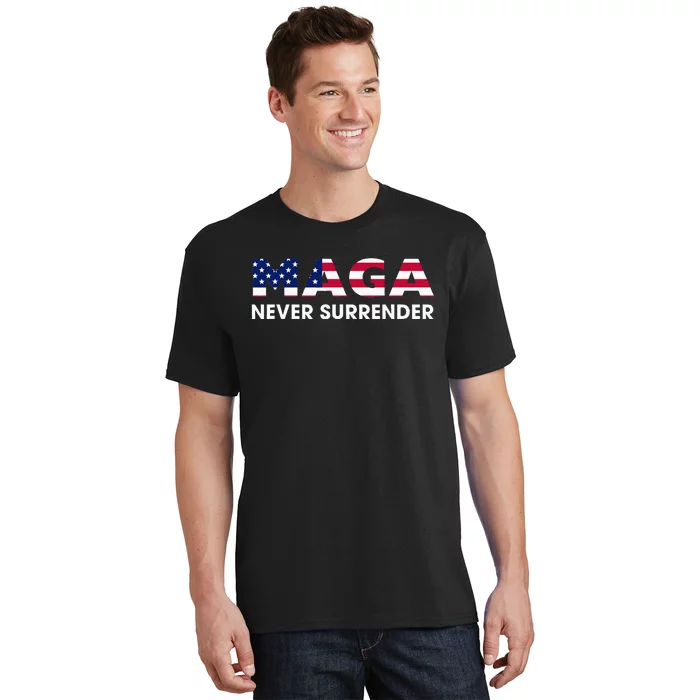 Trump 2024 Maga Never Surrender T-Shirt