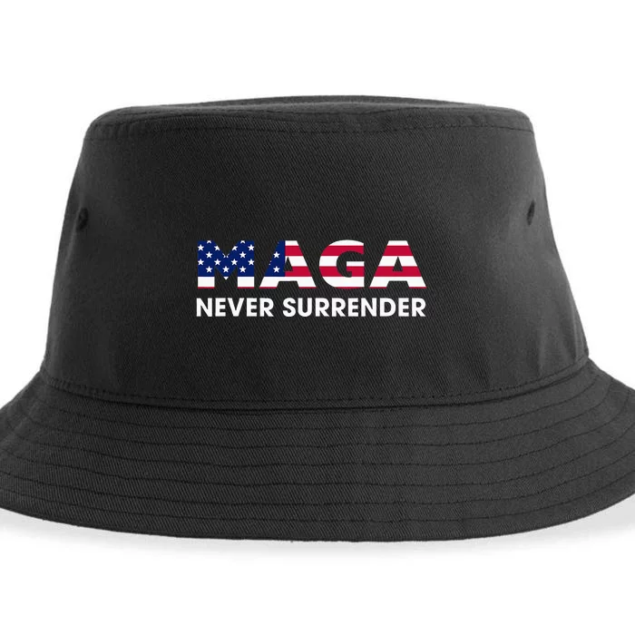 Trump 2024 Maga Never Surrender Sustainable Bucket Hat