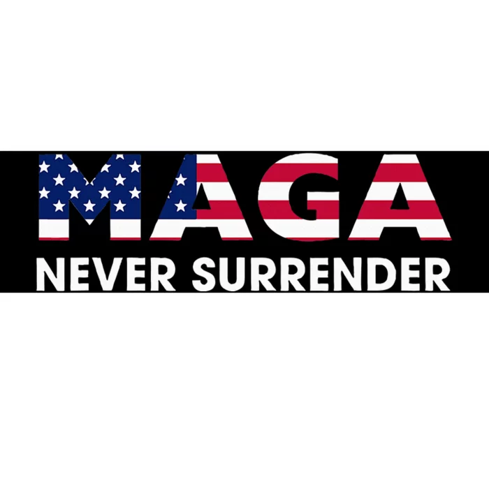 Trump 2024 Maga Never Surrender Bumper Sticker