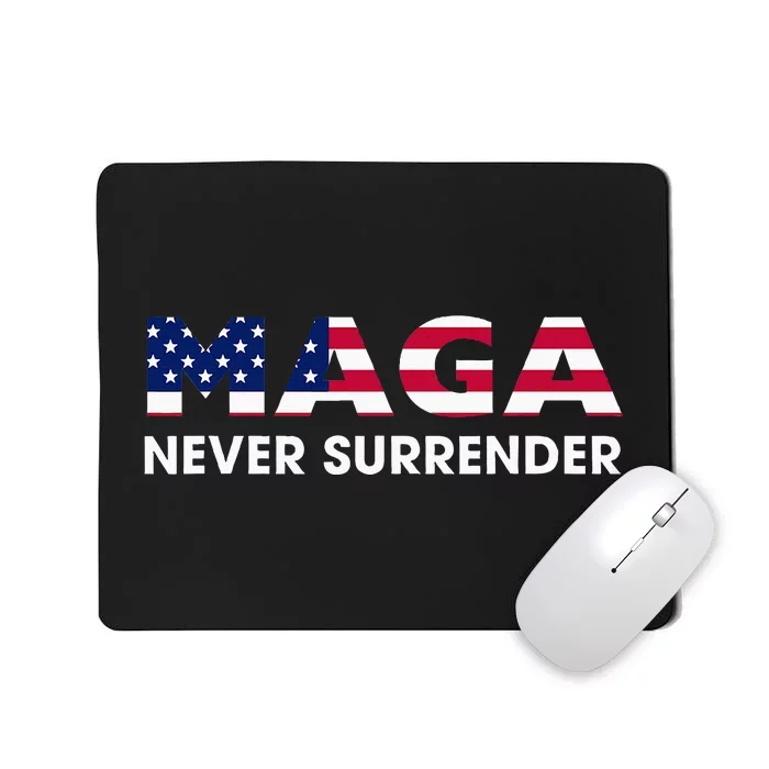 Trump 2024 Maga Never Surrender Mousepad