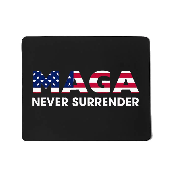 Trump 2024 Maga Never Surrender Mousepad