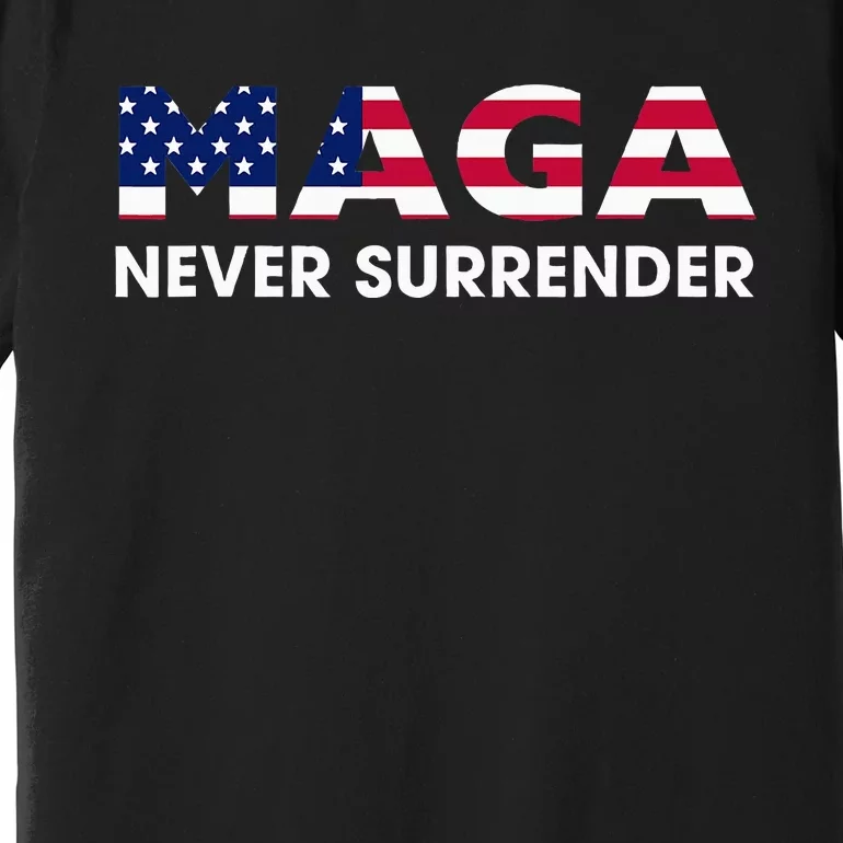 Trump 2024 Maga Never Surrender Premium T-Shirt