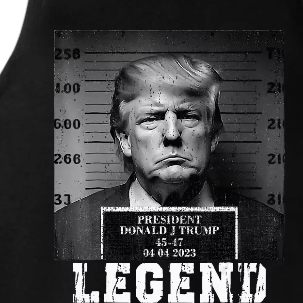 Trump 2024 Mugshot President Legend Ladies Tri-Blend Wicking Tank