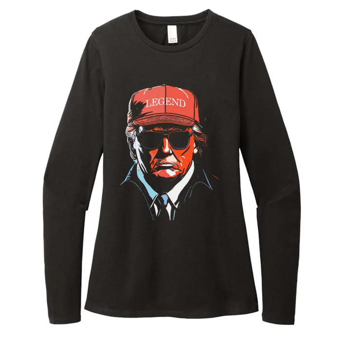 Trump 2024 Mugshot President Legend Womens CVC Long Sleeve Shirt