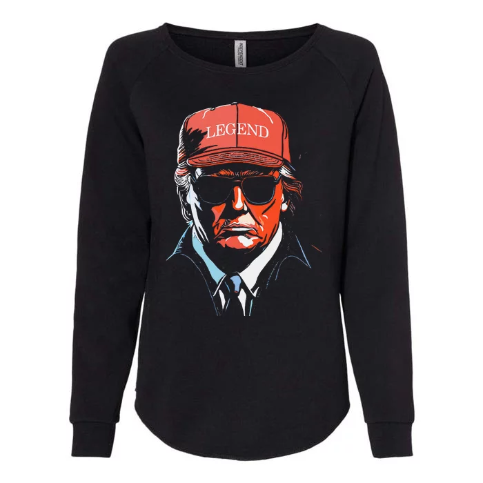 Trump 2024 Mugshot President Legend Womens California Wash Sweatshirt