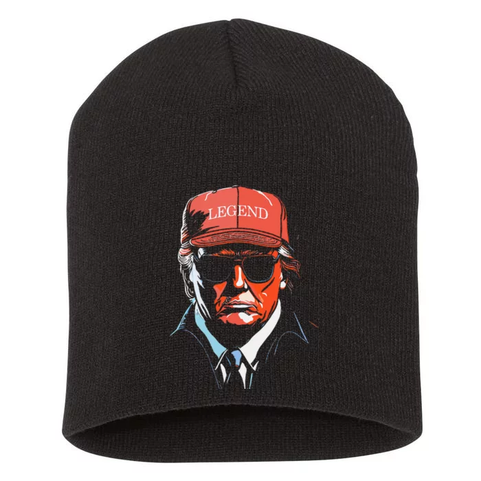 Trump 2024 Mugshot President Legend Short Acrylic Beanie