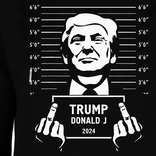 Trump 2024 Mugshot Style Poster Womens Funnel Neck Pullover Hood