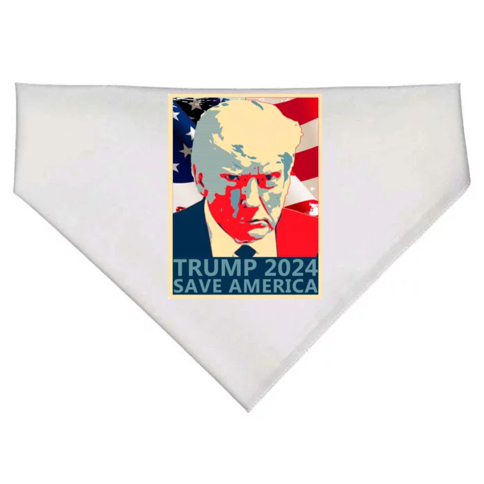 Trump 2024 Mugshot President Legend Gift USA-Made Doggie Bandana