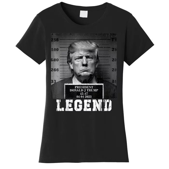 Trump 2024 Mugshot President Legend Women's T-Shirt