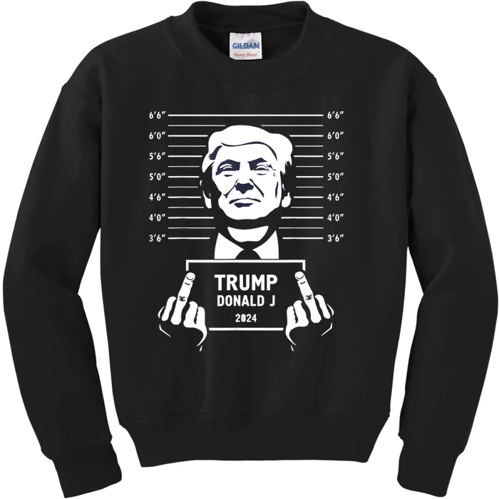 Trump 2024 Mugshot President Legend Kids Sweatshirt