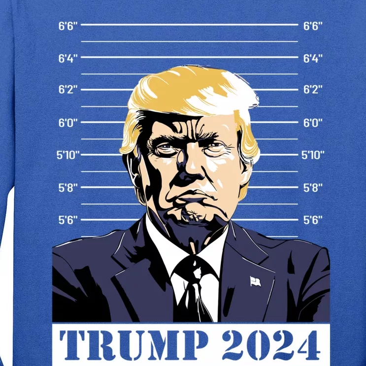 Trump 2024 Mug Shot Jail President Election Trump 2024 Gift Tall Long Sleeve T-Shirt