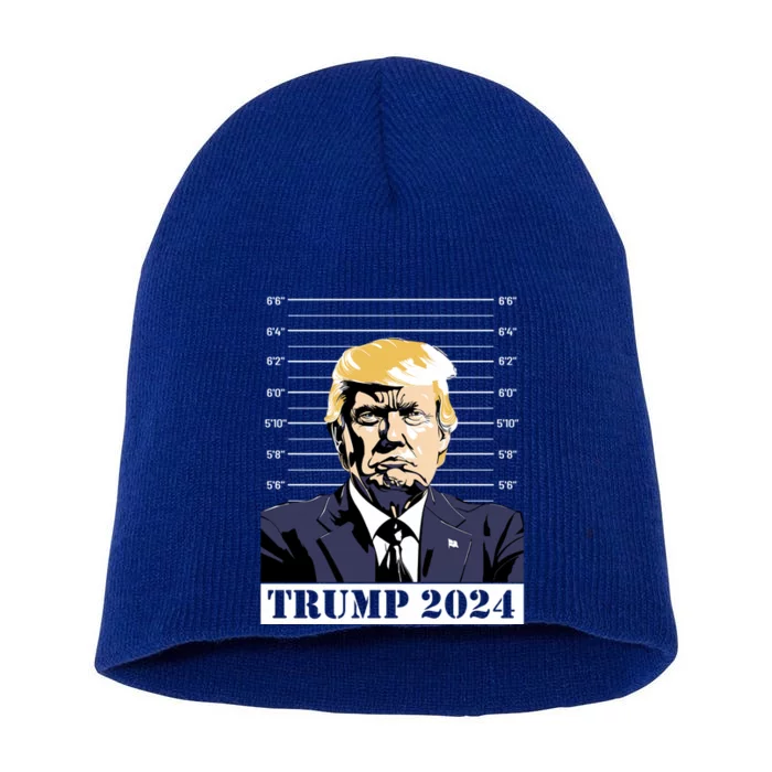 Trump 2024 Mug Shot Jail President Election Trump 2024 Gift Short Acrylic Beanie