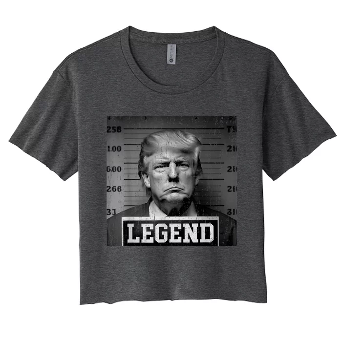 Trump 2024 Mugshot President Legend Women's Crop Top Tee