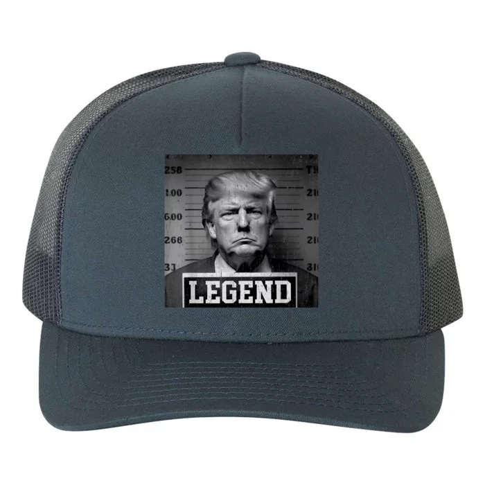 Trump 2024 Mugshot President Legend Yupoong Adult 5-Panel Trucker Hat