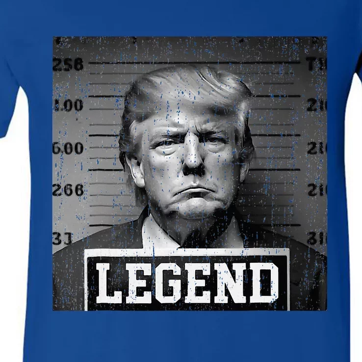 Trump 2024 Mugshot President Legend V-Neck T-Shirt