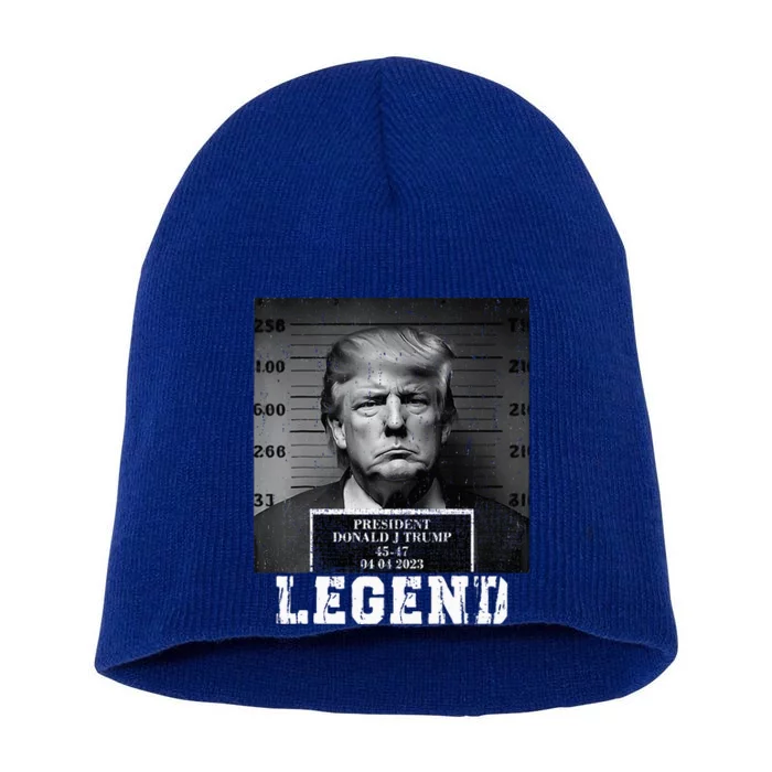 Trump 2024 Mugshot President Legend Short Acrylic Beanie