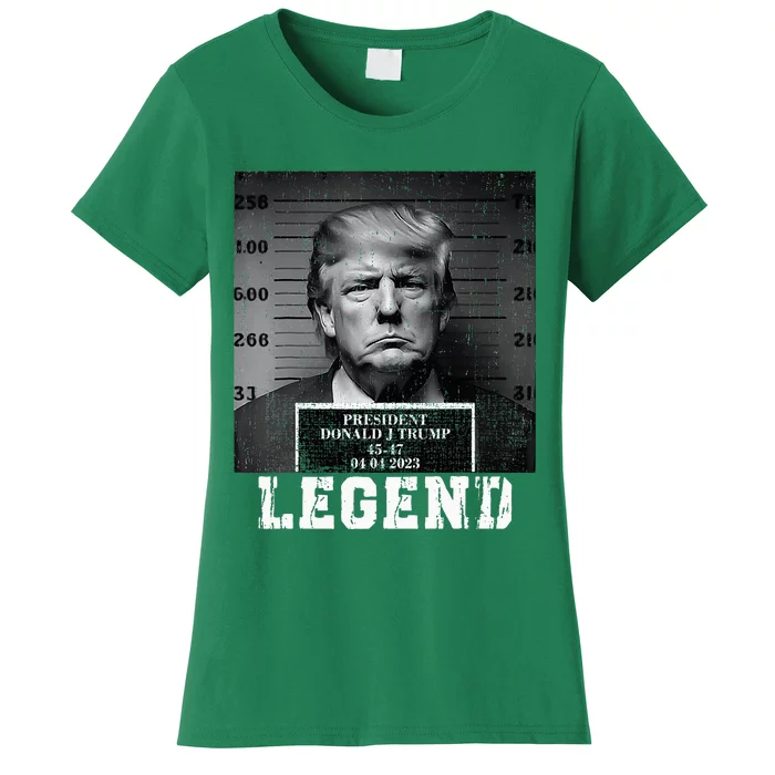 Trump 2024 Mugshot President Legend Women's T-Shirt