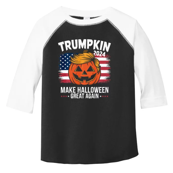 Trumpkin 2024 Make Halloween Great Again Pumpkin Design Toddler Fine Jersey T-Shirt