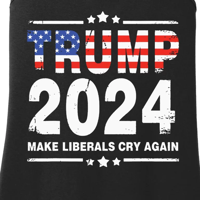 Trump 2024 Make Liberals Cry Again Ladies Essential Tank