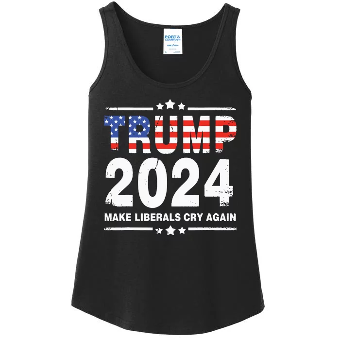 Trump 2024 Make Liberals Cry Again Ladies Essential Tank