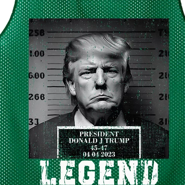 Trump 2024 Mugshot President Legend Mesh Reversible Basketball Jersey Tank