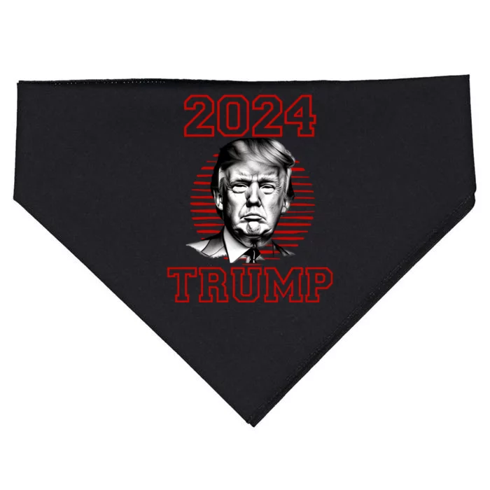 Trump 2024: MAGA Patriot Reelect Keep America Great! USA-Made Doggie Bandana