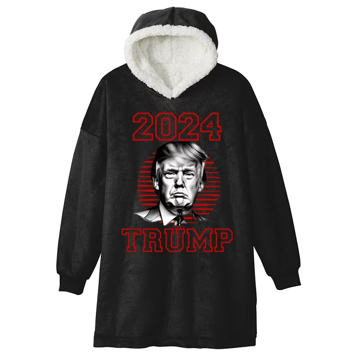 Trump 2024: MAGA Patriot Reelect Keep America Great! Hooded Wearable Blanket