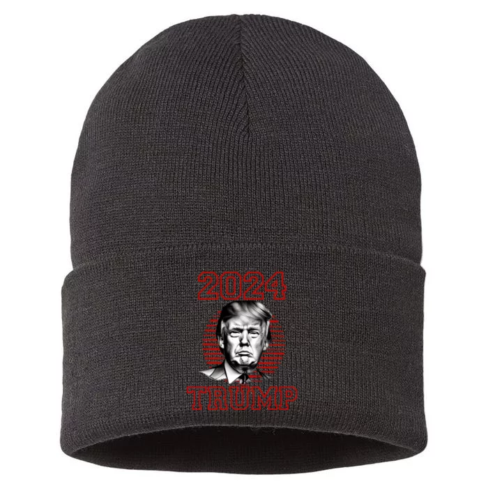 Trump 2024: MAGA Patriot Reelect Keep America Great! Sustainable Knit Beanie