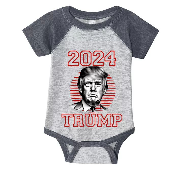 Trump 2024: MAGA Patriot Reelect Keep America Great! Infant Baby Jersey Bodysuit