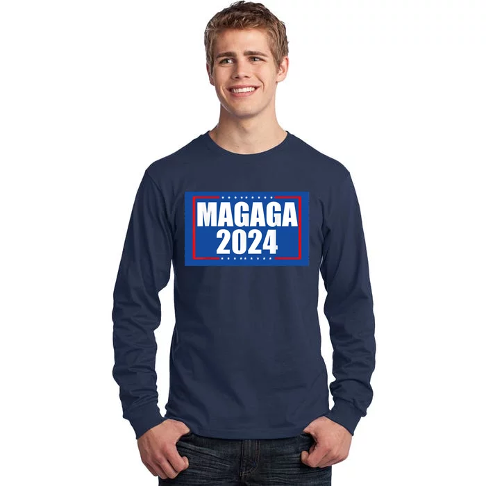 Trump 2024 MAGAGA 2024 Make America Great And Glorious Again Tall Long Sleeve T-Shirt