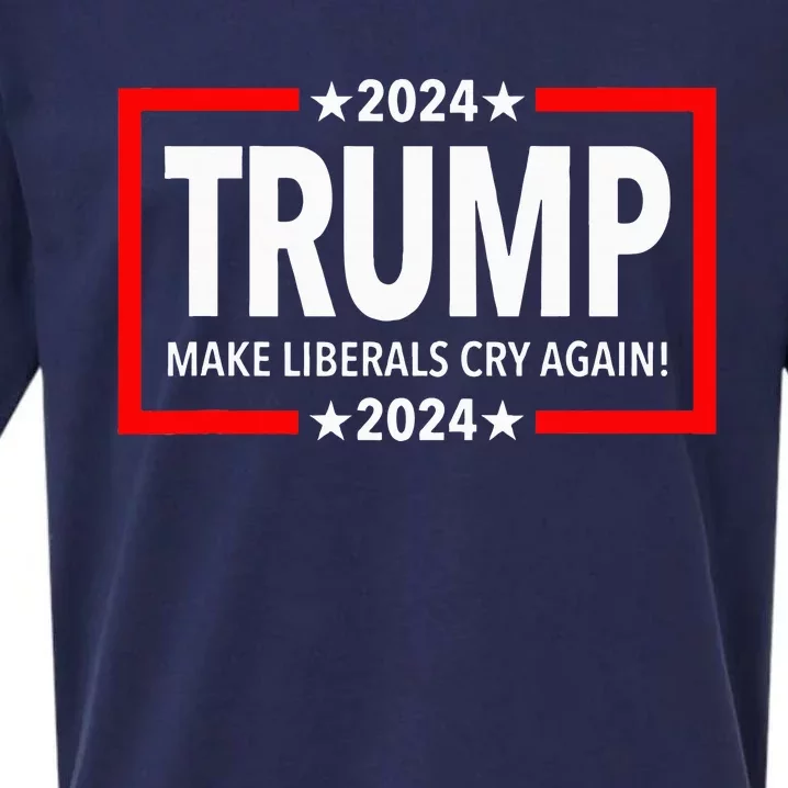 Trump 2024 Make Liberals Cry Again Sueded Cloud Jersey T-Shirt