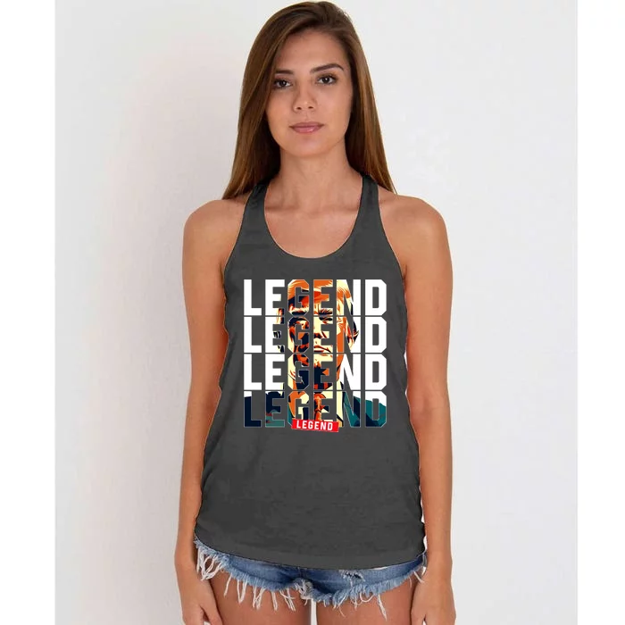 Trump 2024 Mugshot President legend Women's Knotted Racerback Tank