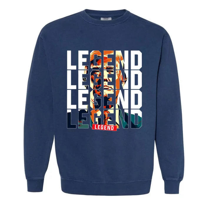 Trump 2024 Mugshot President legend Garment-Dyed Sweatshirt