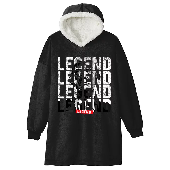 Trump 2024 Mugshot President legend Hooded Wearable Blanket