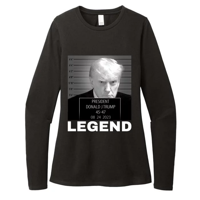 Trump 2024 Mugshot President legend Womens CVC Long Sleeve Shirt