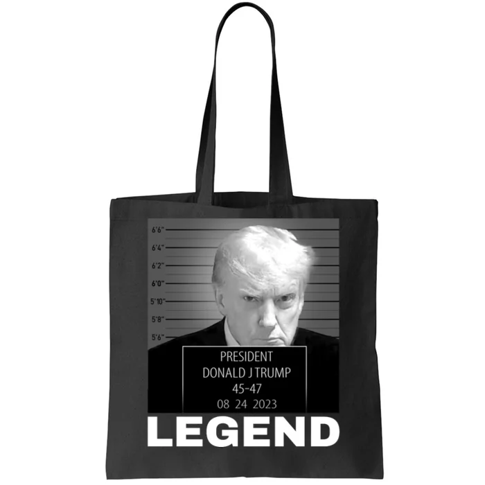 Trump 2024 Mugshot President legend Tote Bag