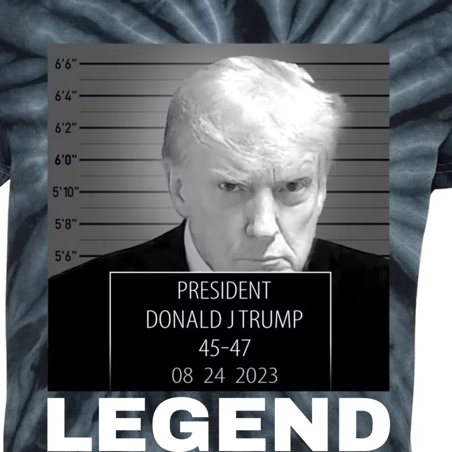 Trump 2024 Mugshot President legend Kids Tie-Dye T-Shirt