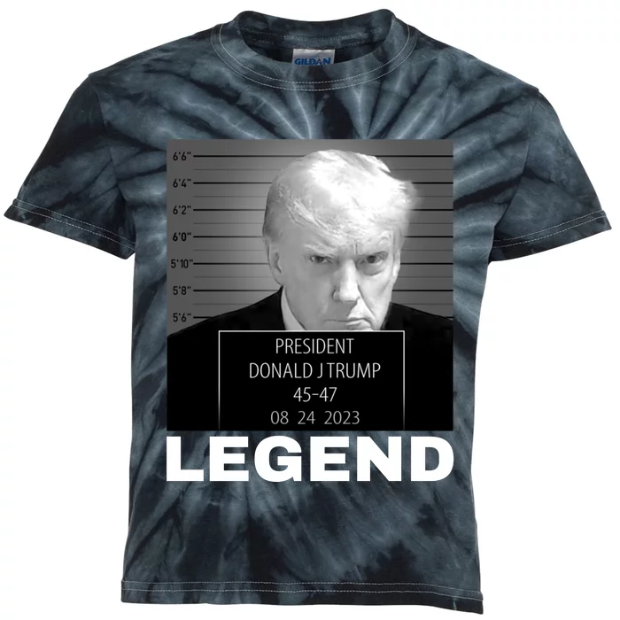 Trump 2024 Mugshot President legend Kids Tie-Dye T-Shirt