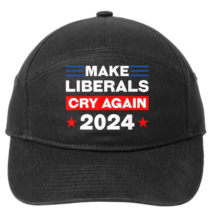 Trump 2024 Make Liberals Cry Again Trump American 7-Panel Snapback Hat